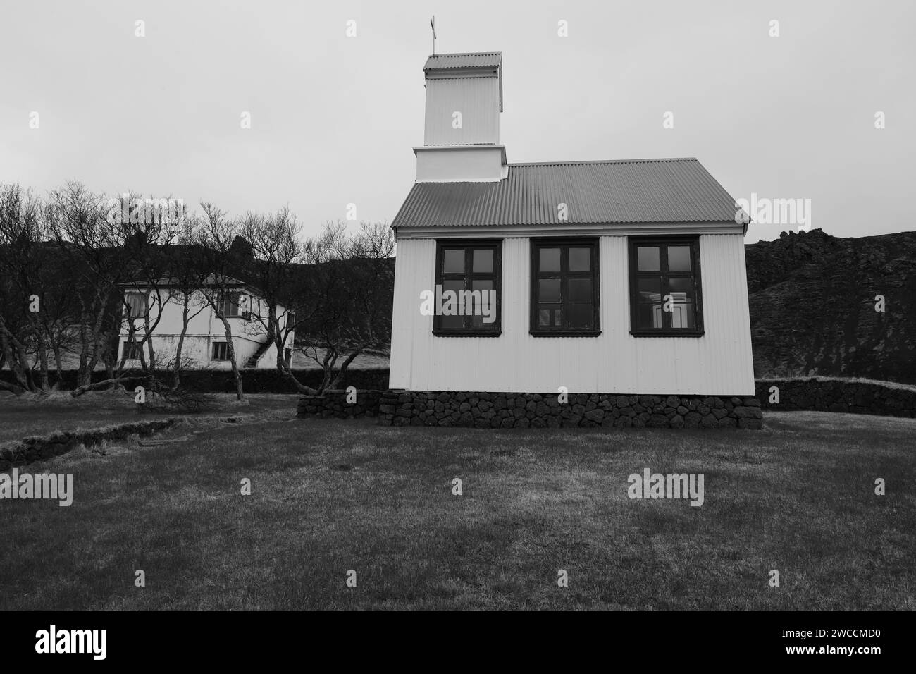 Blick auf eine Kirche auf der westlichen Halbinsel von Snæfellsnes Stockfoto