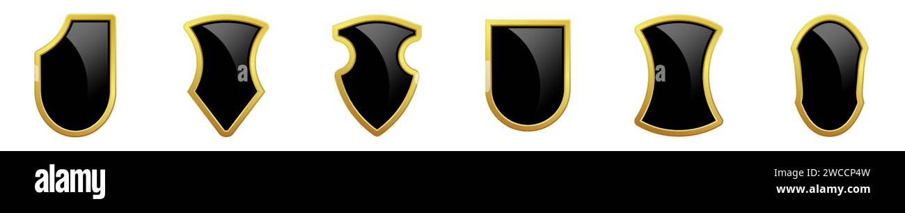 Set aus glänzender Glasscheibe. Vektorabbildung. Stock Vektor