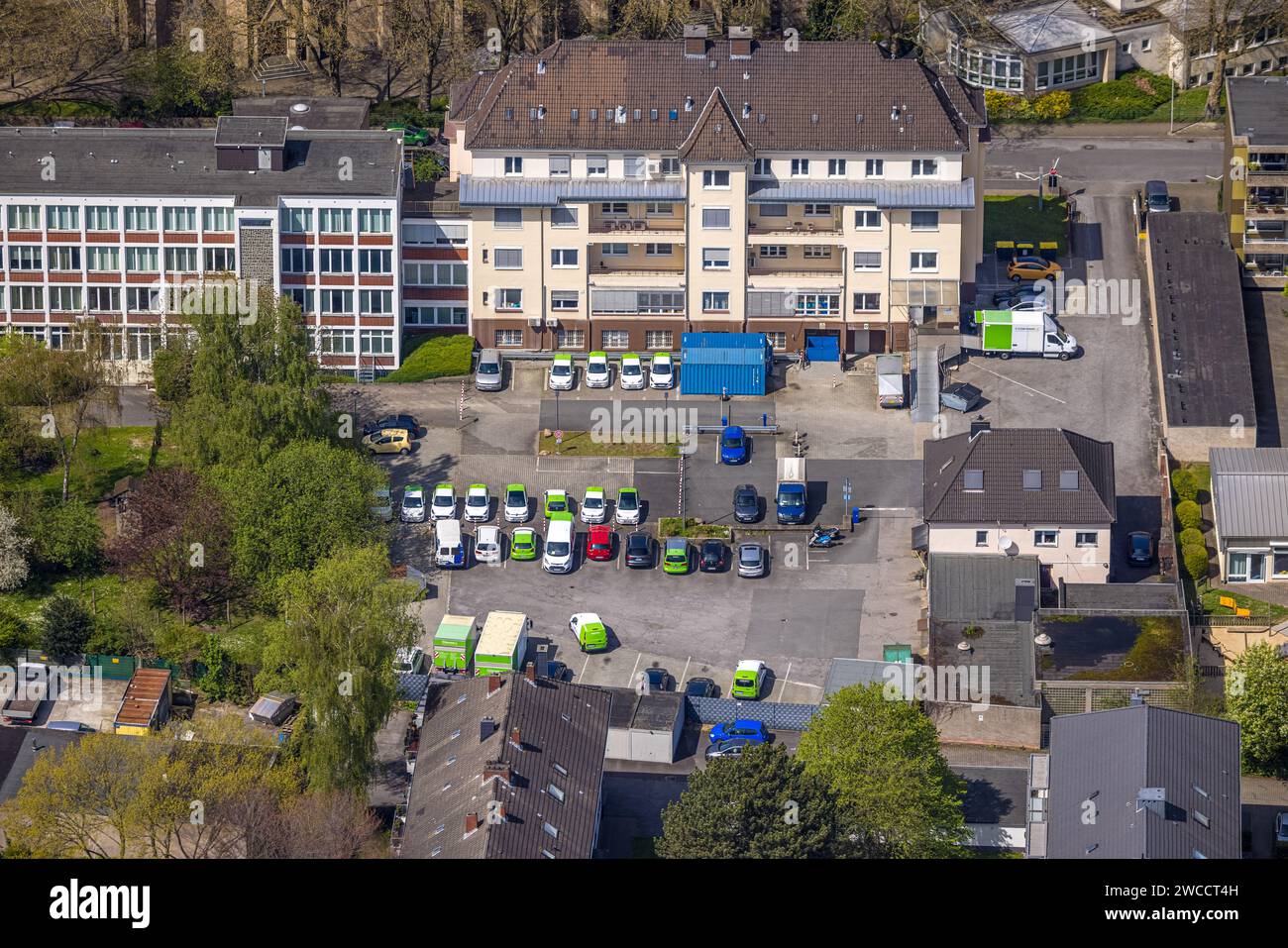 Luftaufnahme, Ambulanz Marienhospital Herne, Herne-Mitte, Herne, Ruhrgebiet, Nordrhein-Westfalen, Deutschland Stockfoto