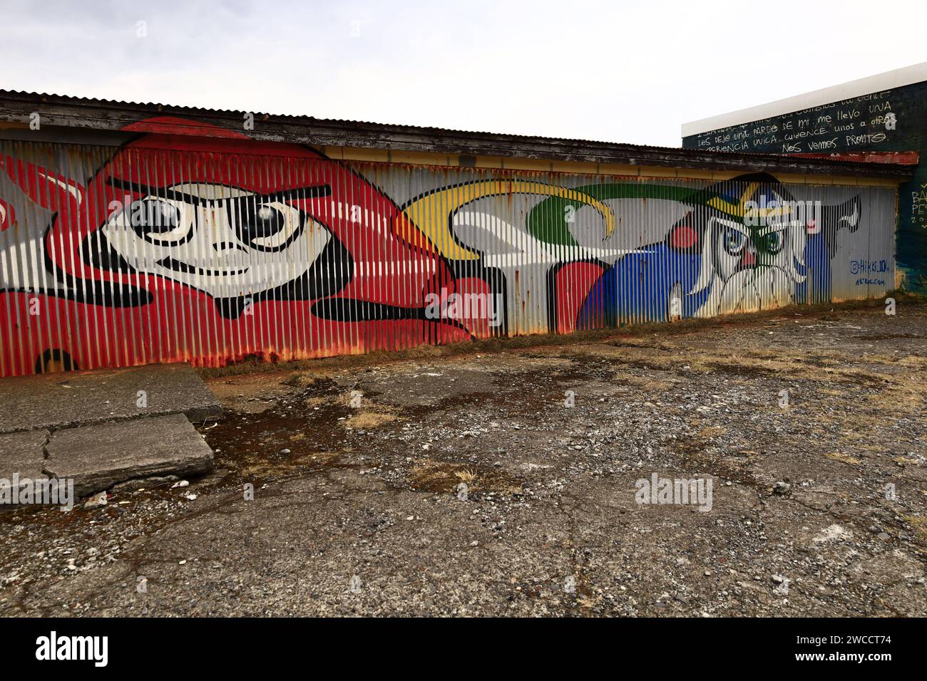 Wandgemälde von Hellissandur an der nordwestlichen Spitze der Halbinsel Snæfellsnes im Westen Islands Stockfoto