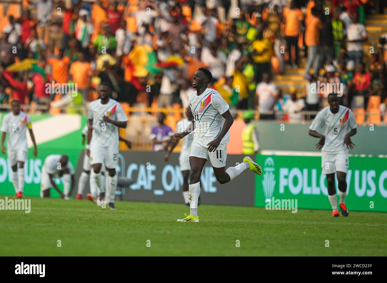 Januar 2024. LIVE-Bilder vom Gruppenspiel zum Afrikanischen Cup der Nation 2023 zwischen Kamerun und Guinea, Stade Charles Konan Banny, Yamoussoukro, Elfenbeinküste. Kim Preis/CSM Stockfoto