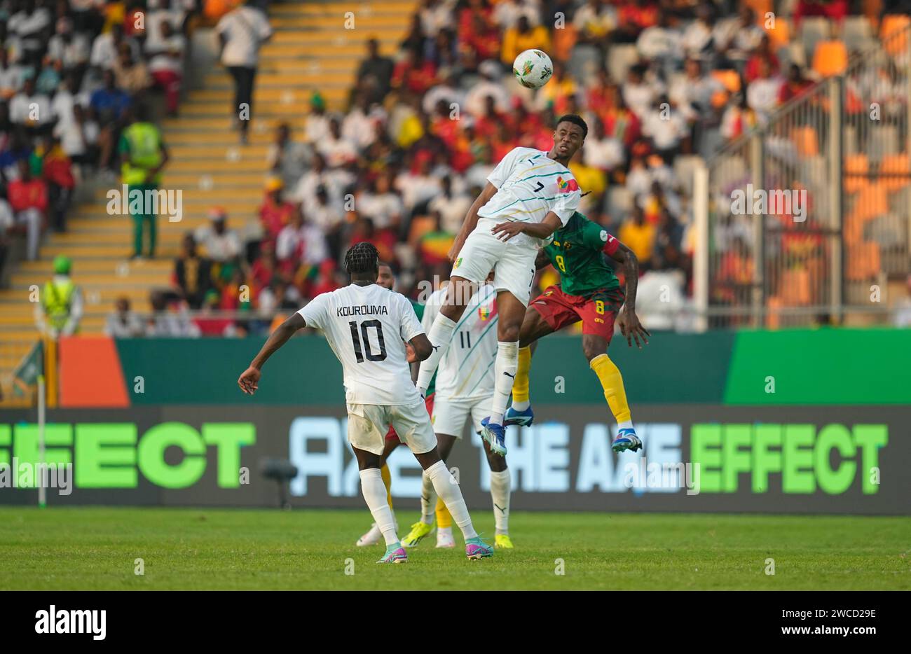 Januar 2024. LIVE-Bilder vom Gruppenspiel zum Afrikanischen Cup der Nation 2023 zwischen Kamerun und Guinea, Stade Charles Konan Banny, Yamoussoukro, Elfenbeinküste. Kim Preis/CSM Stockfoto