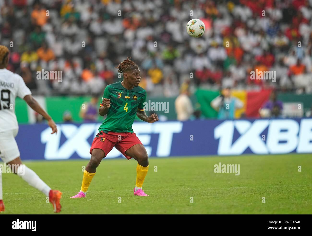 Januar 2024. LIVE-Bilder vom Gruppenspiel zum Afrikanischen Cup der Nation 2023 zwischen Kamerun und Guinea, Stade Charles Konan Banny, Yamoussoukro, Elfenbeinküste. Kim Preis/CSM Stockfoto