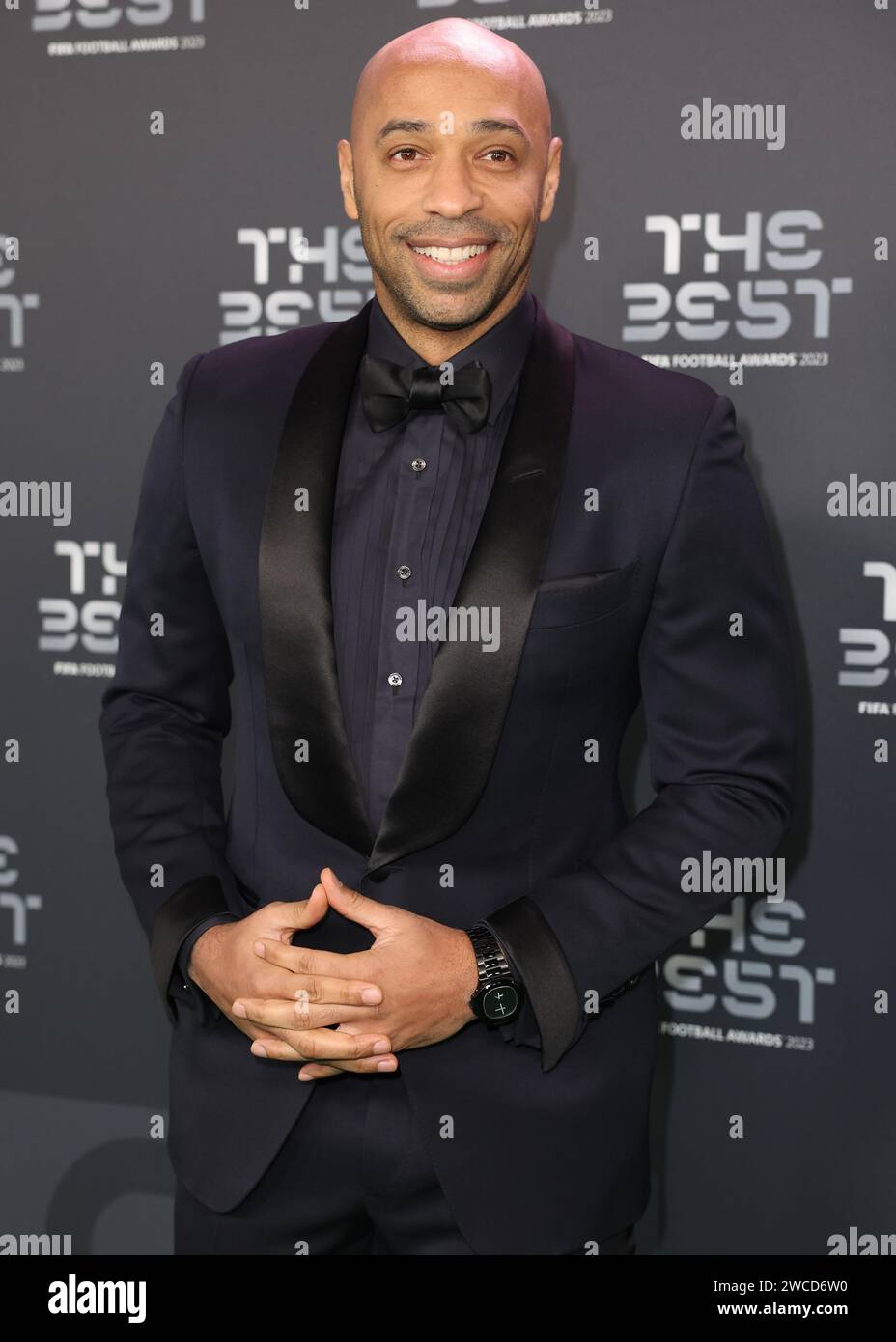 London, Großbritannien. Januar 2024. Thierry Henry kommt bei den besten FIFA Football Awards im Apollo Theatre Hammersmith in London an. Picture (Paul Terry/Sportimage) Credit: Sportimage Ltd/Alamy Live News Stockfoto