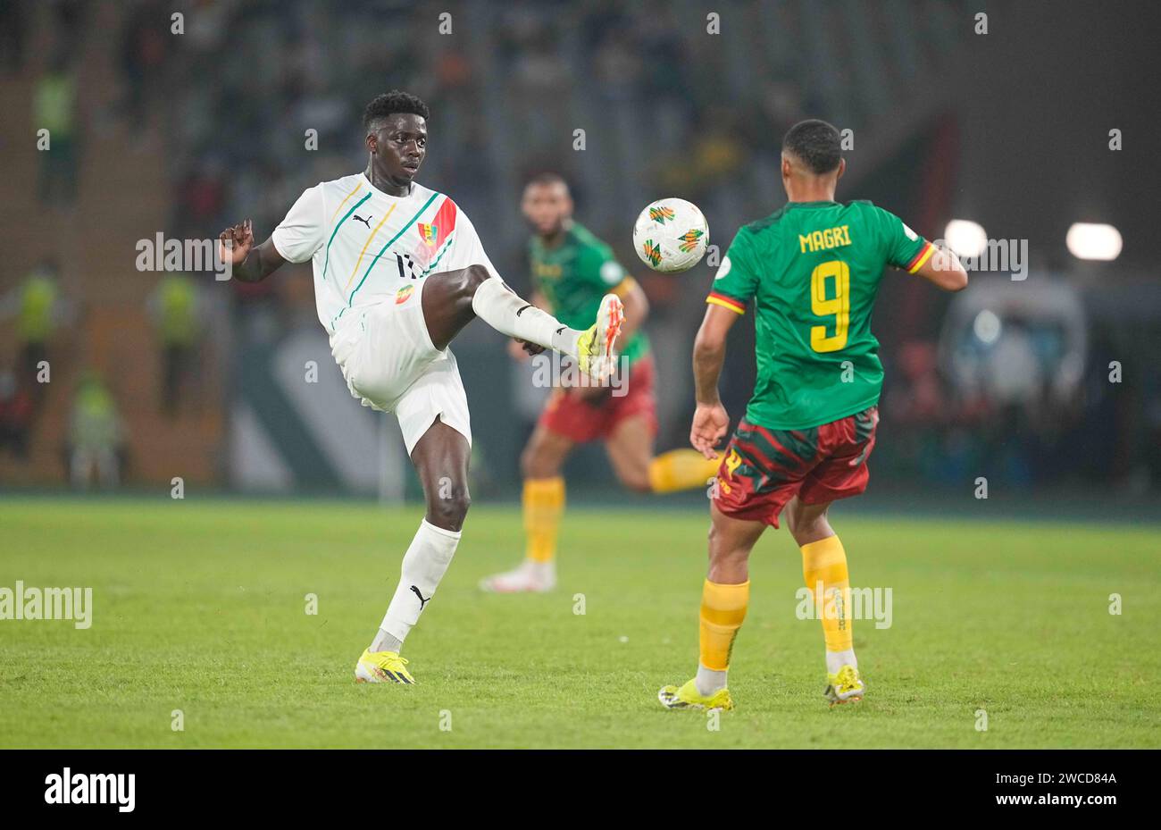 Januar 2024. LIVE-Bilder vom Gruppenspiel zum Afrikanischen Cup der Nation 2023 zwischen Kamerun und Guinea, Stade Charles Konan Banny, Yamoussoukro, Elfenbeinküste. Kim Preis/CSM Stockfoto