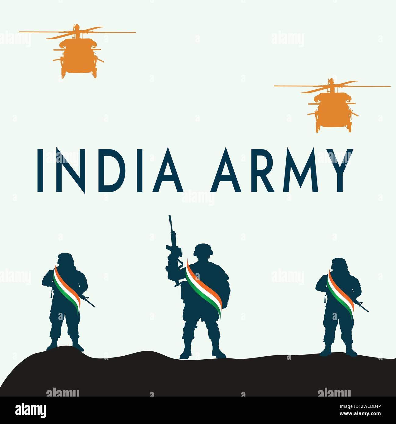Vektor-Illustration Indische Armee Tag Soldaten Stock Vektor