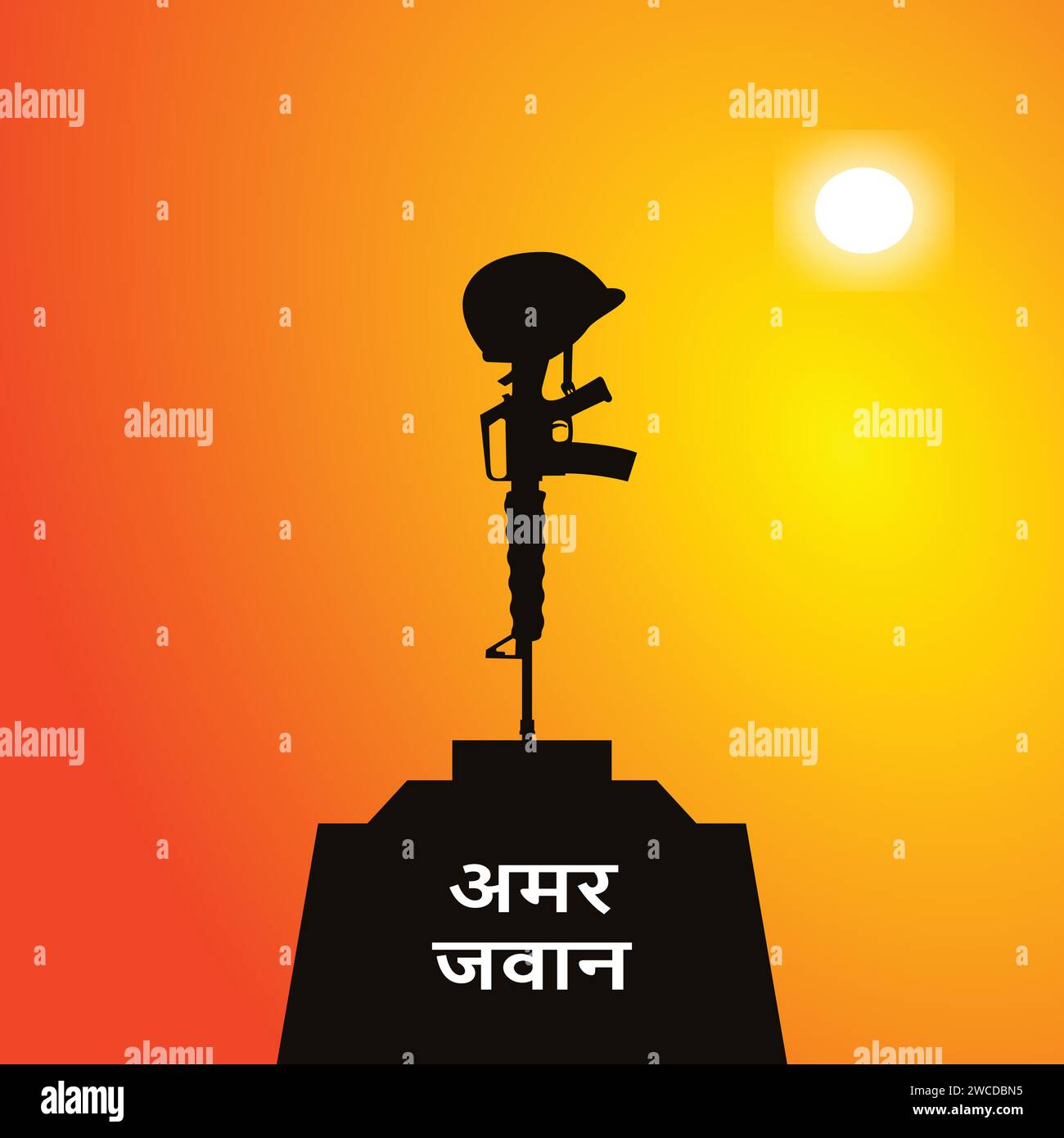 Vektor-Illustration Kargil Vijay Diwas Banner Poster Stock Vektor