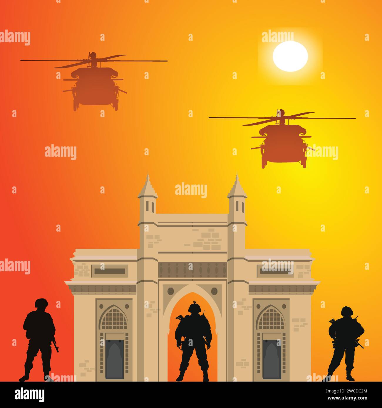 Vektor-Illustration Army Day Indien Republik Stock Stock Vektor