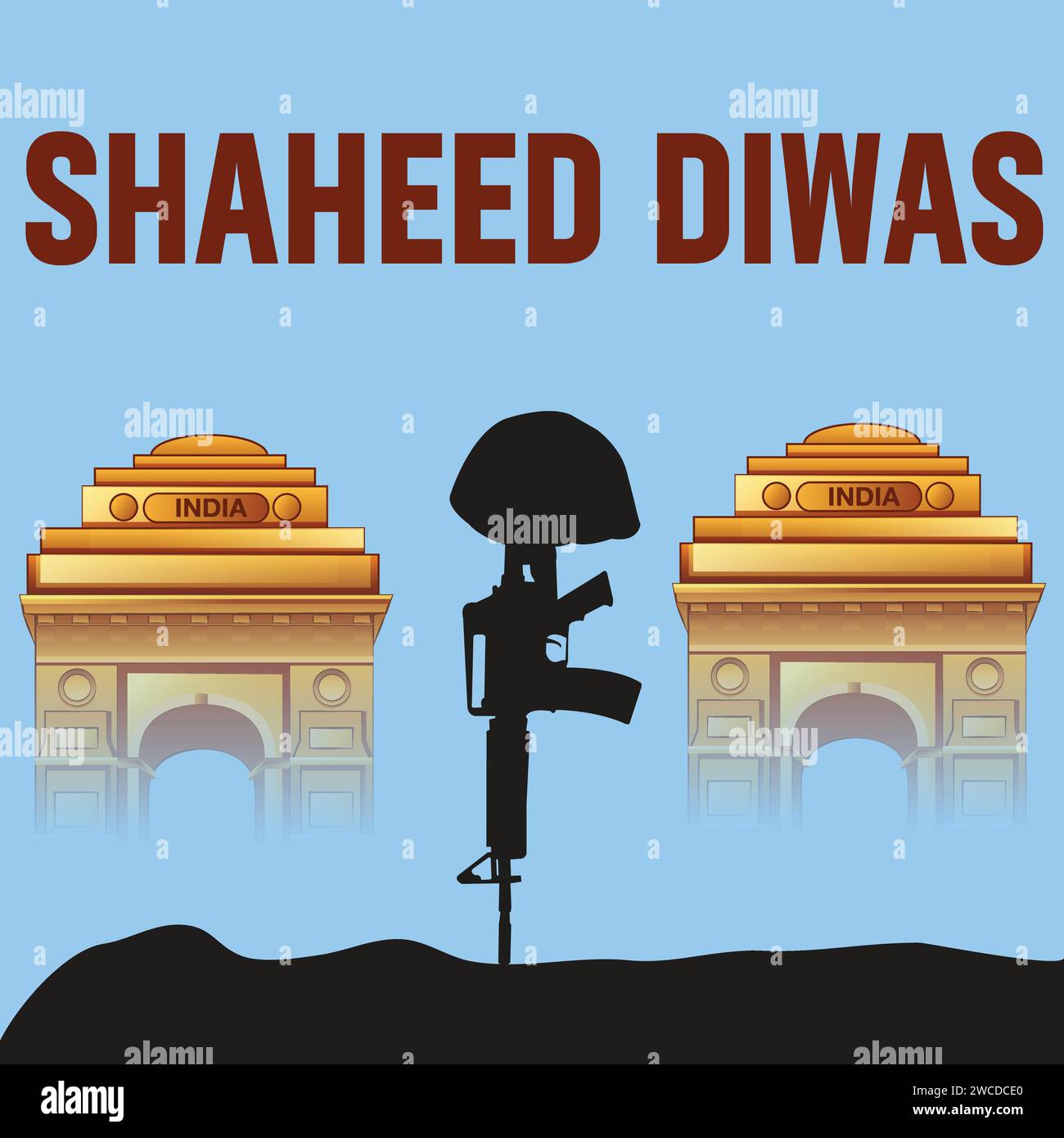 Shaheed diwas Vektor-Illustration Stock Vektor