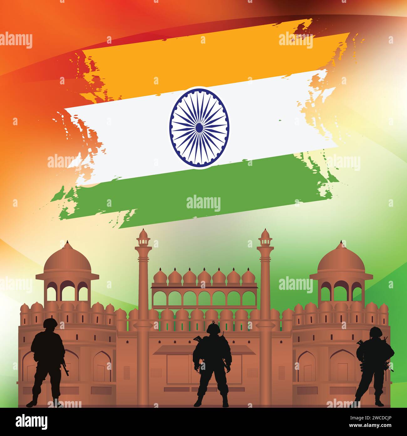 Indischer Armeetag 15. januar Feier Vektor-Design Stock Vektor