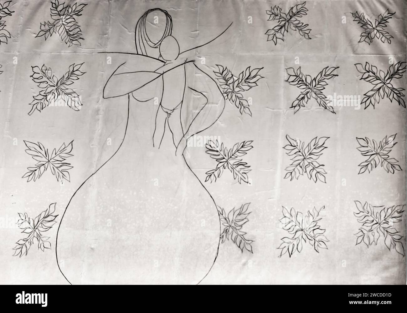 Mutter und Kind (Maria und Jesus Christus); Kunstwerk von Henri Matisse in der Sammlung zeitgenössischer Kunst, Vatikanmuseum, Rom, Italien. Stockfoto