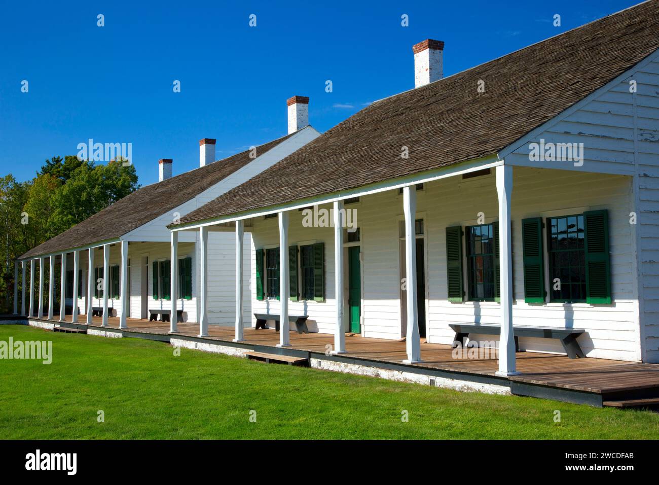 Firma Viertel und Krankenhaus, Fort Wilkins Historic State Park, Michigan Stockfoto