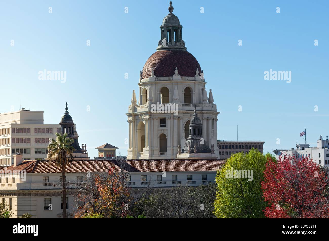 Das Pasadena City Hall in der Stadt Pasadena, Los Angeles County, Kalifornien. Stockfoto