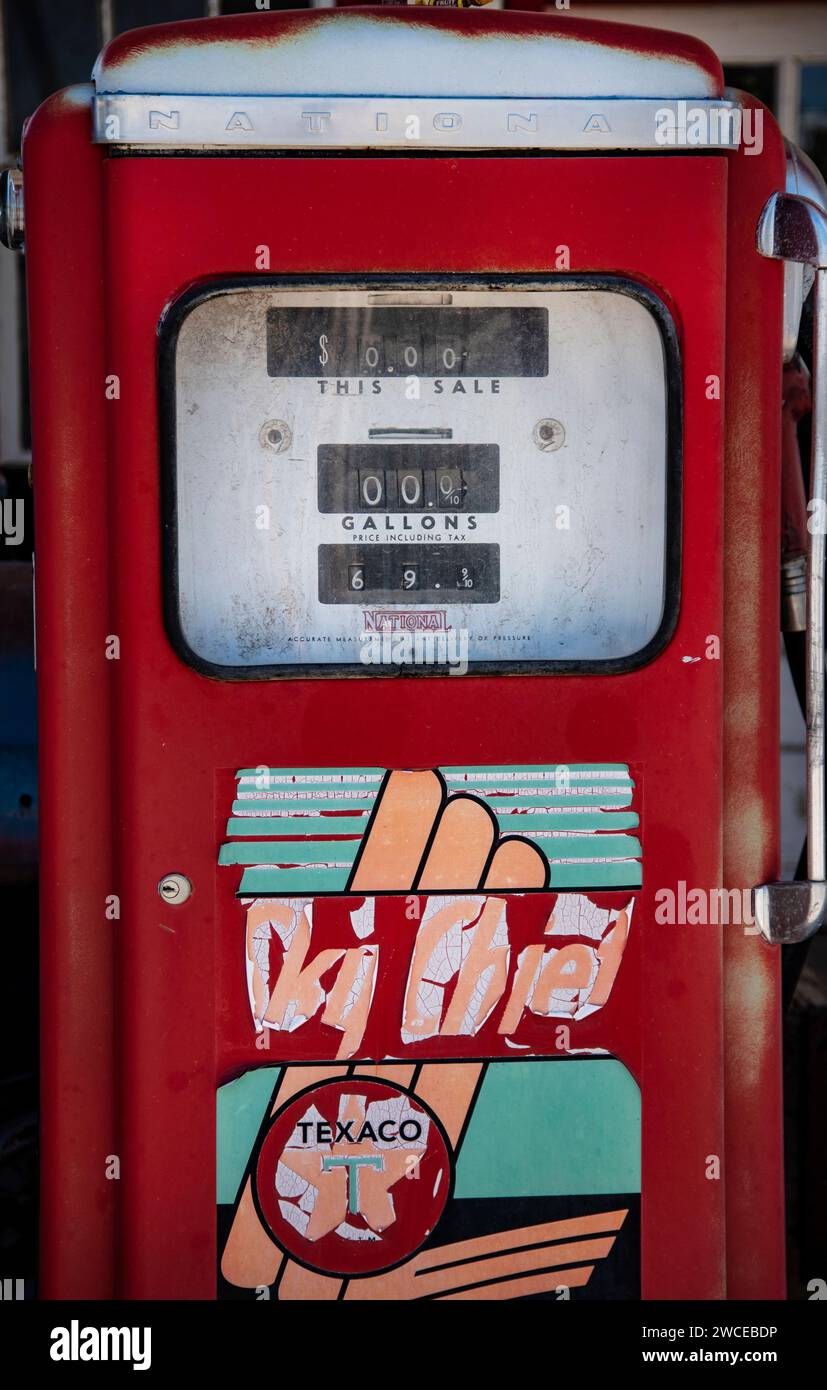Alte Texaco Gaspumpe, Filer, Idaho, USA Stockfoto