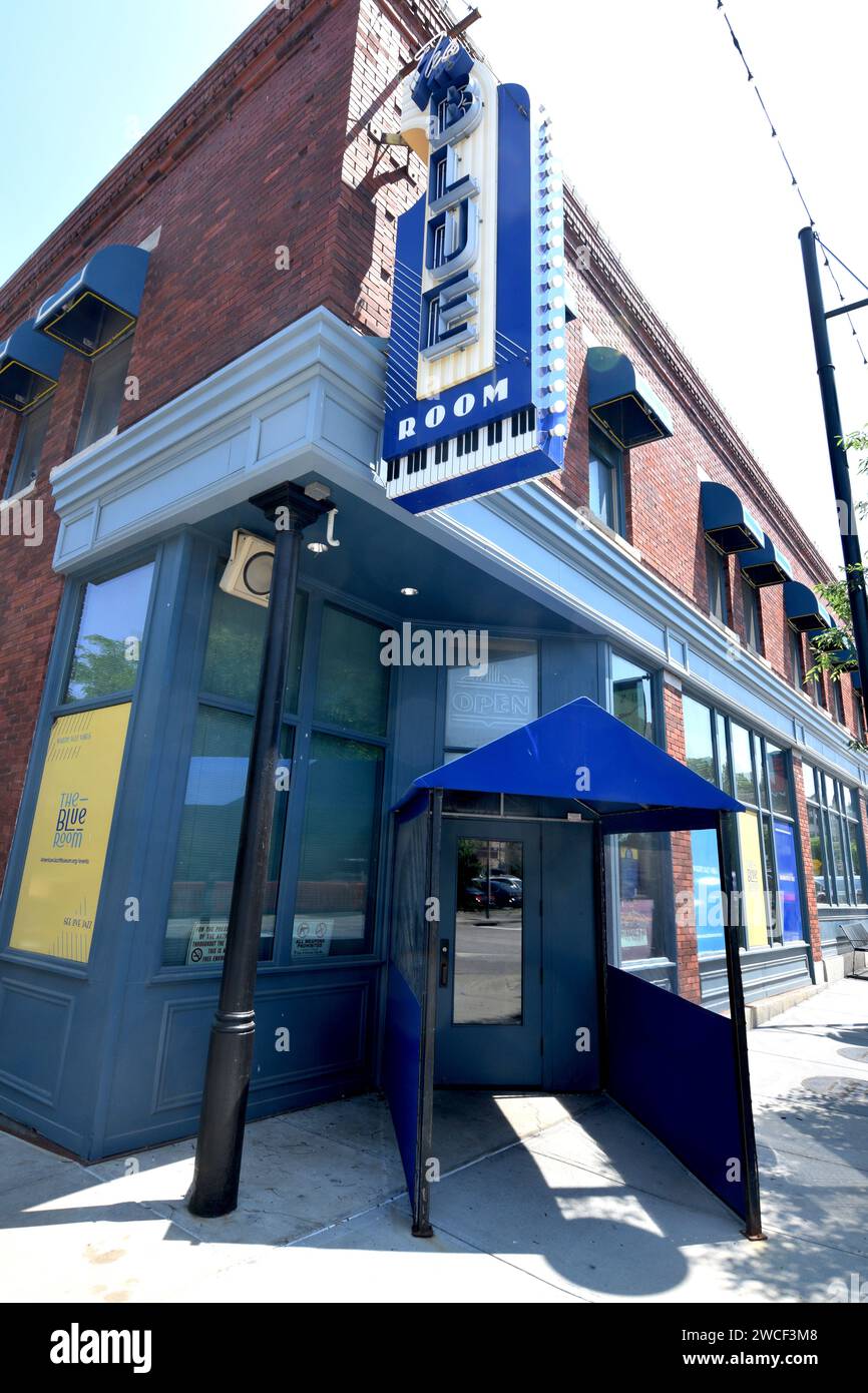 Der Blue Room Jazz Club an der Ecke 18th Street und Vine Street in der Innenstadt von Kansas City Missouri - Mai 2023 Stockfoto