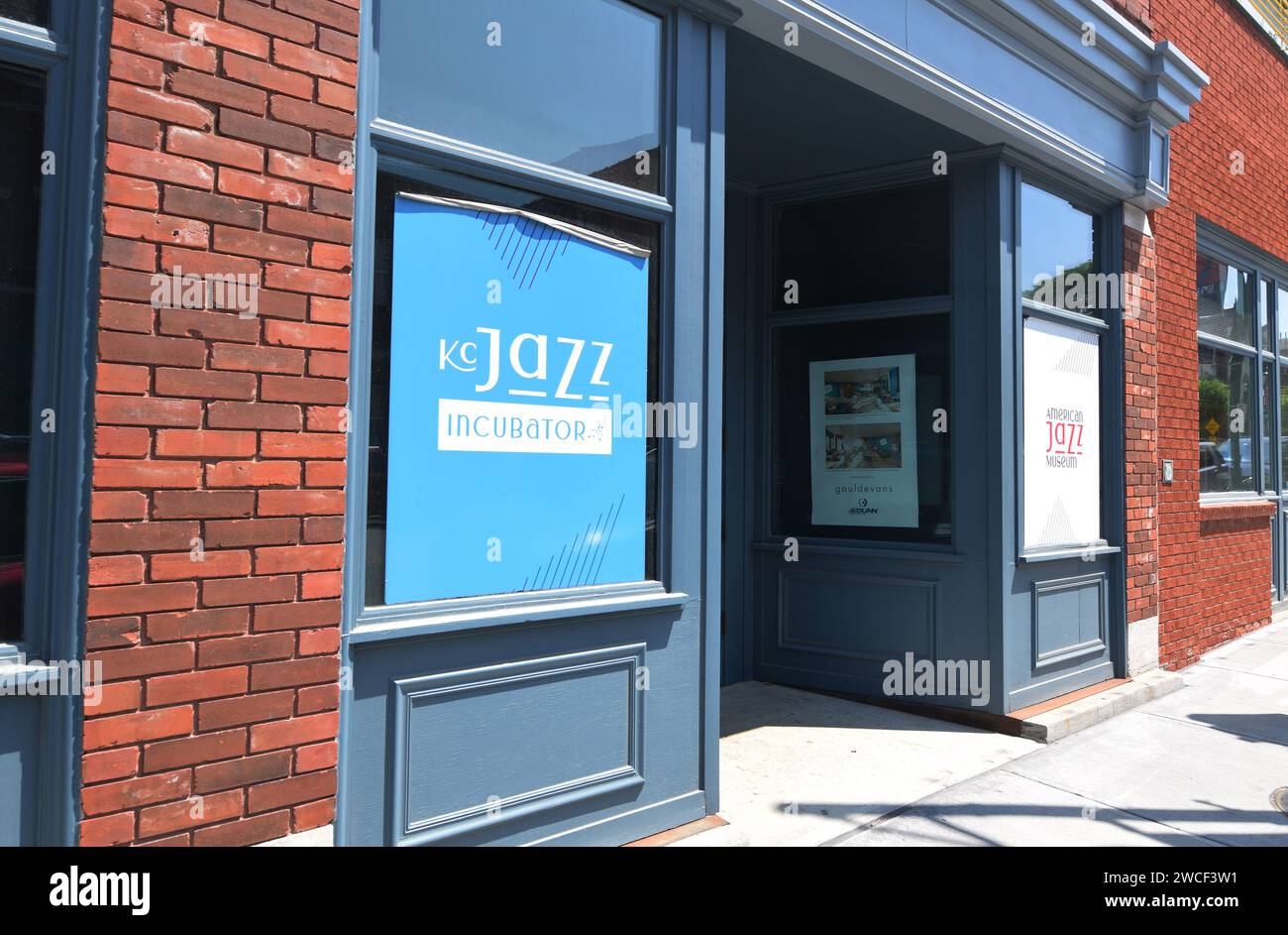 Kansas City Jazz Incubator im Viertel 18th and Vine Street in Kansas City, Missouri - Mai 2023 Stockfoto