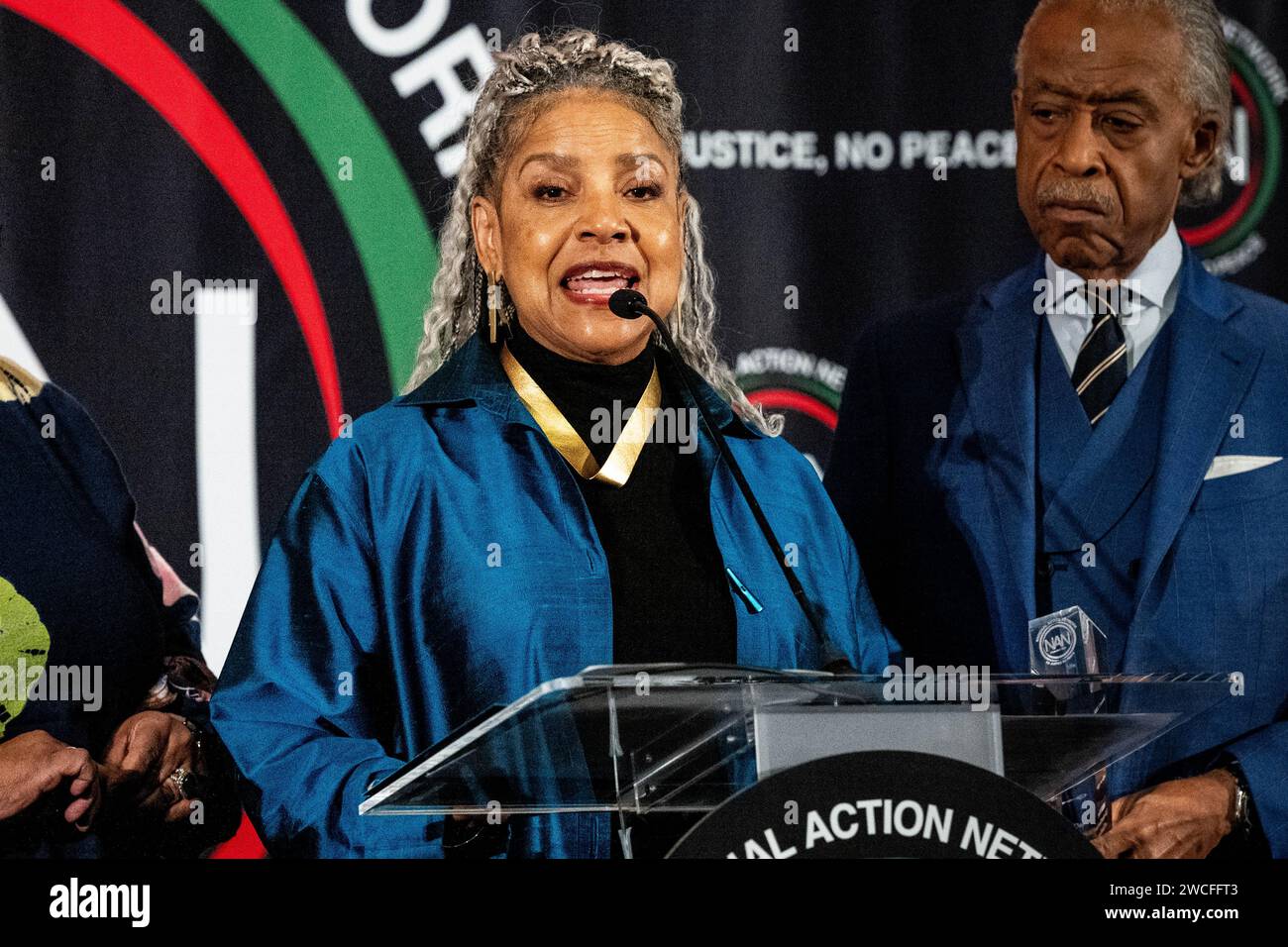 Washington, Usa. Januar 2024. Phylicia Rashad spricht beim National Action Network (NAN) Annual Martin Luther King, Jr. Tagesfrühstück im Mayflower Hotel in Washington, DC Credit: SOPA Images Limited/Alamy Live News Stockfoto