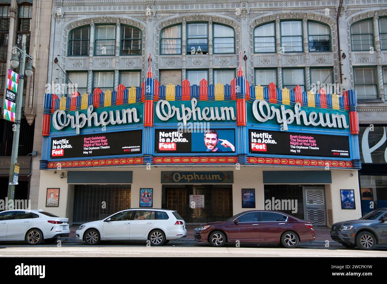Das Art Deco Orpheum Theater im Zentrum von Los Angeles, CA, USA Stockfoto