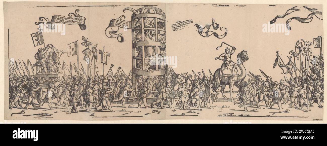 Kinderkruste, Monogramist LIW, ca. 1527 drucken niederländische Zeitung militante Missionierung: Religiöser Krieg, Kreuzzug usw. Kind Stockfoto