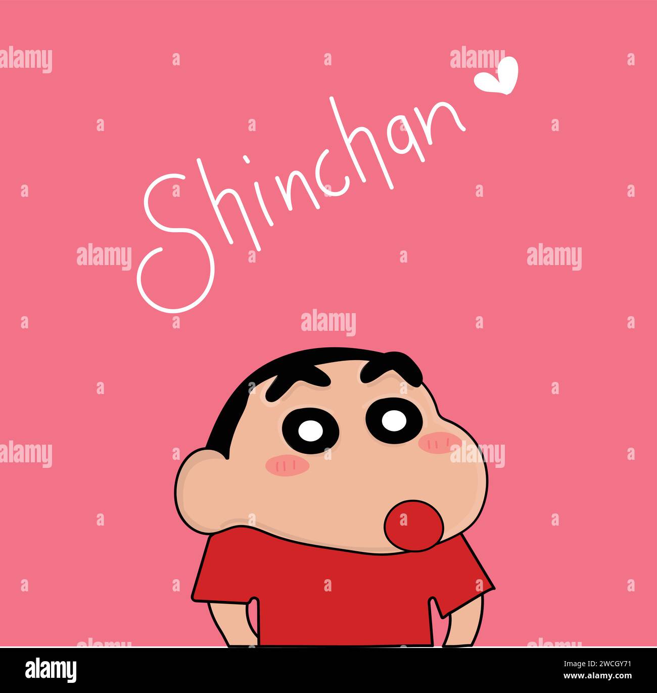 Shinchan Niedliche Vektor-Illustration Stock Vektor