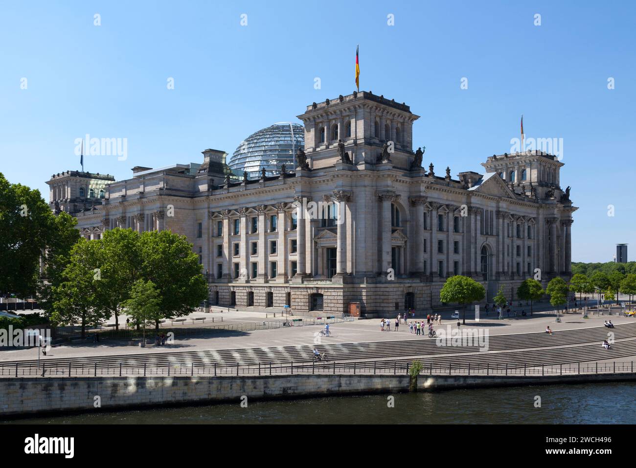Berlin – 02. Juni 2019: Der Reichstag ist ein historisches Gebäude, das für den Reichstag des Deutschen Reiches errichtet wurde. T Stockfoto