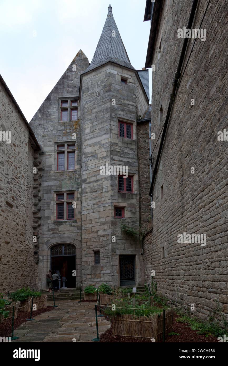 Vannes, Frankreich - 26. Juli 2017: Das Château-Gaillard ist ein französisches Hôtel-Particulier (ein Stadthaus großer Art), das im späten Mittelalter in Vanne erbaut wurde Stockfoto