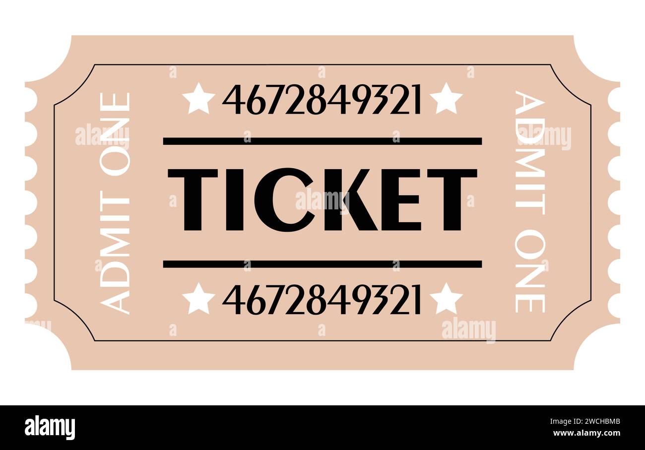 Ticketvektor. Eintrittskarte. Kino, Theaterkarte Stock Vektor