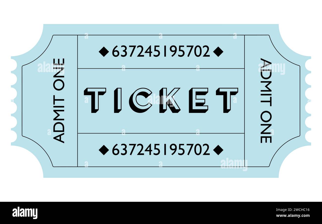 Ticketvektor. Eintrittskarte. Kino, Theaterkarte Stock Vektor