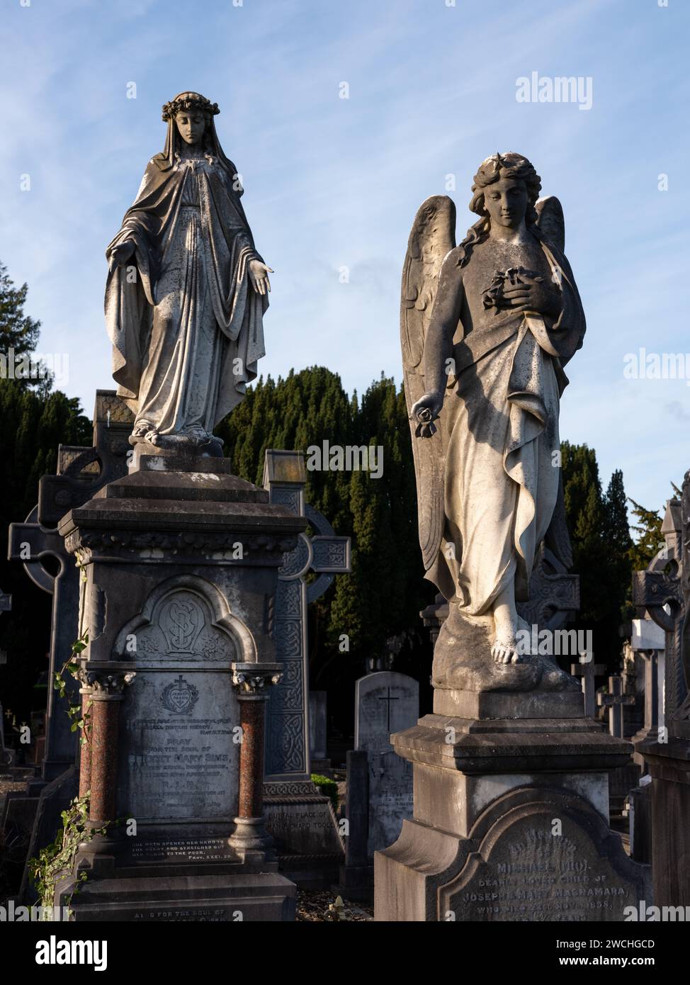 Der historische Glasnevin Friedhof in Dublin, Irland. Stockfoto