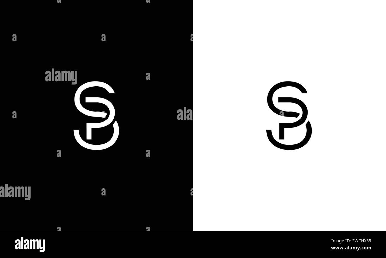 Letter SP Logo Design Vektorvorlage Stock Vektor