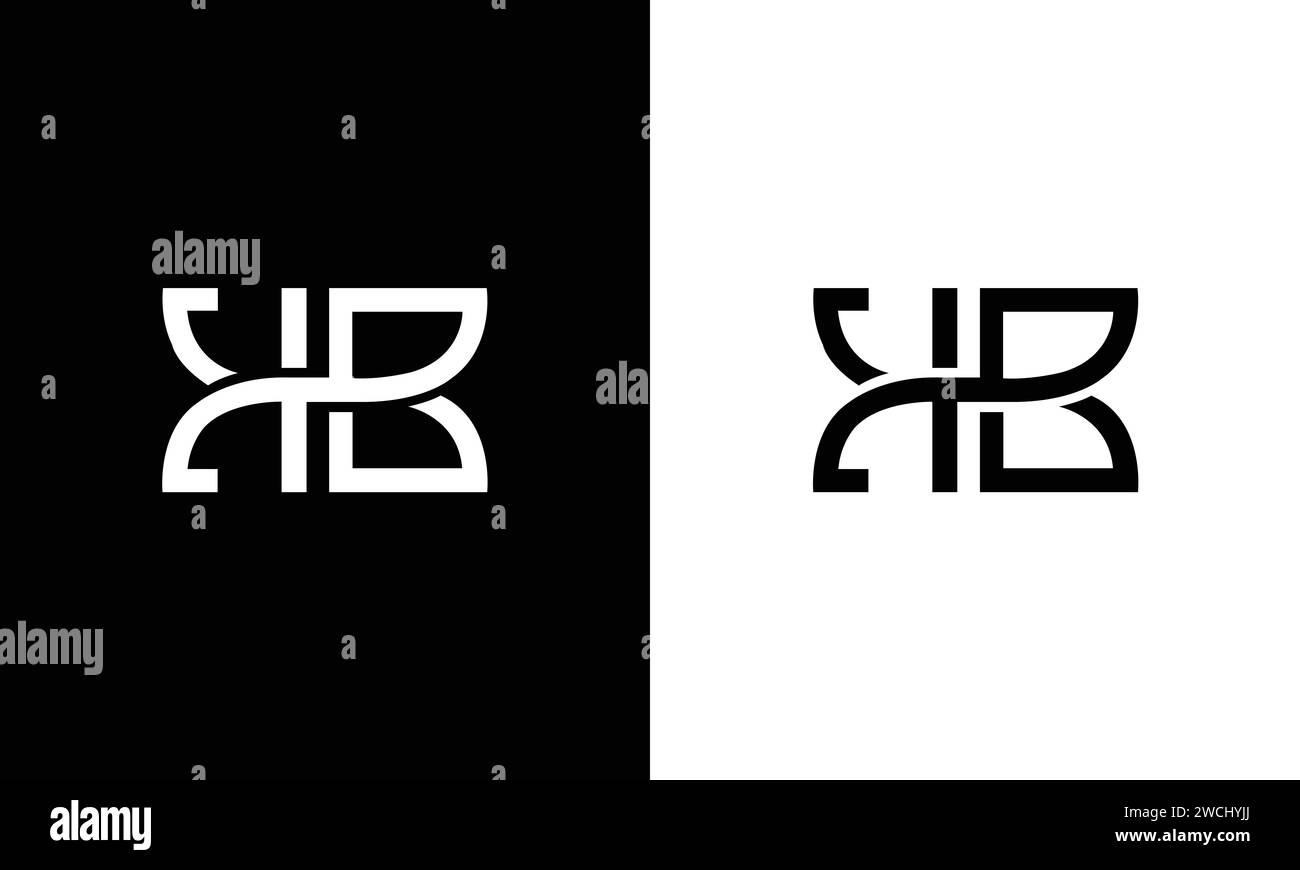 kb Logo Design Vektor anfänglicher Luxus Stock Vektor