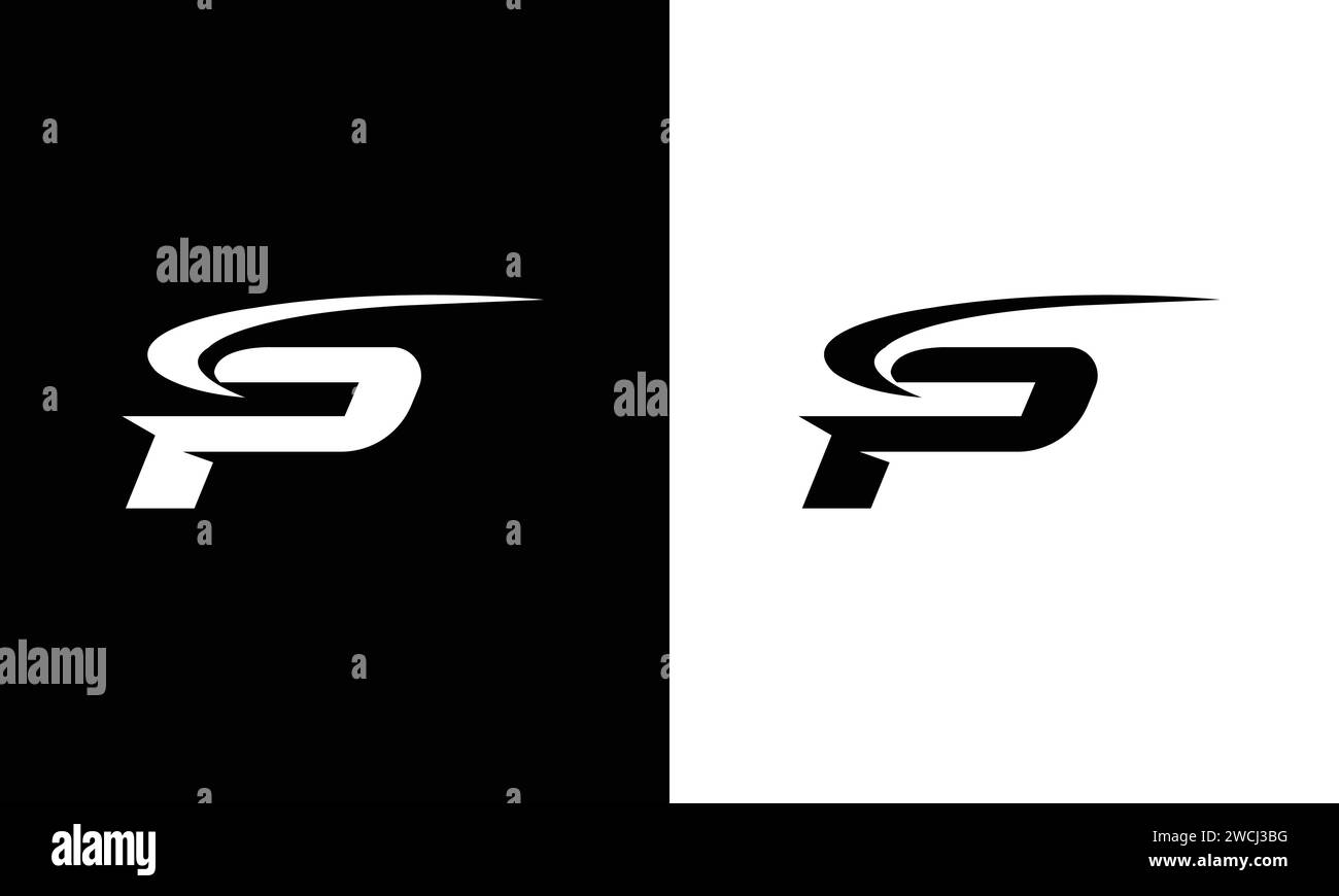 Ursprüngliches Design der Letter SP-Logovorlage Stock Vektor