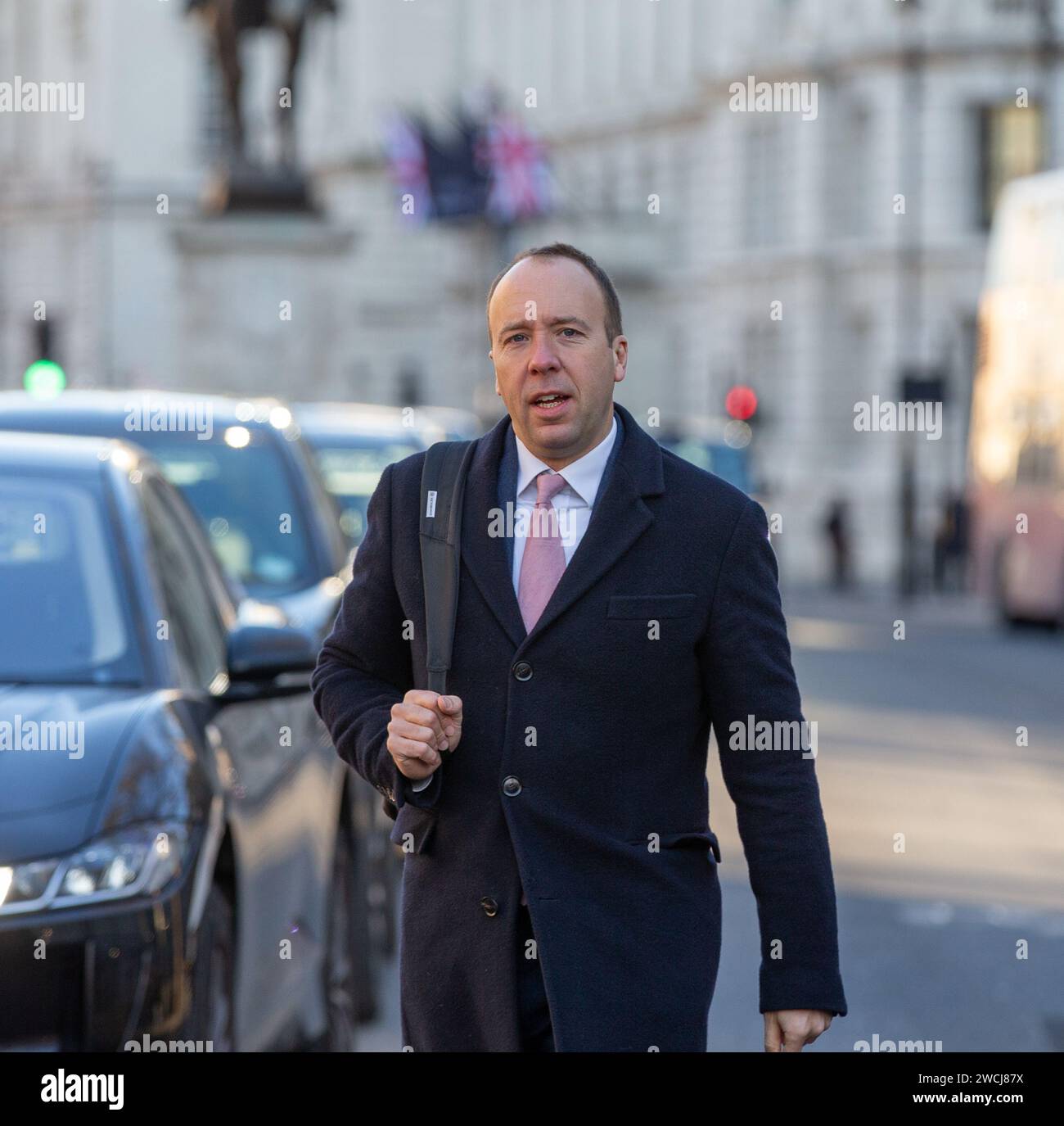 London, Großbritannien. Januar 2024. Matt hancock sah Walking in Whitehall Westminster Credit: Richard Lincoln/Alamy Live News Stockfoto
