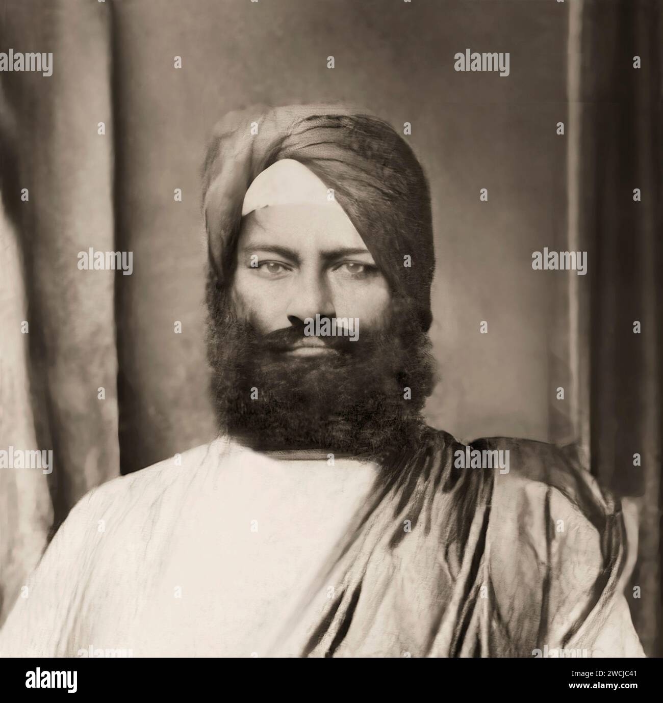 Raja Lal Singh, Wazir des Sikh-Reiches, Kommandeur der Sikh-Khalsa-Armee, digital herausgegeben Stockfoto