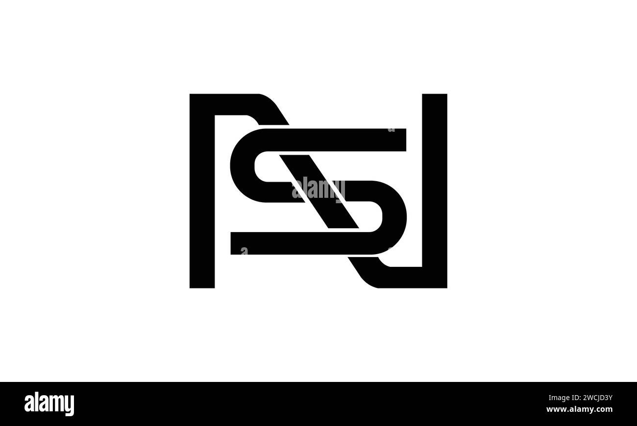 Kreatives Vintage Letter NS-Logo mit Monogramm Stock Vektor