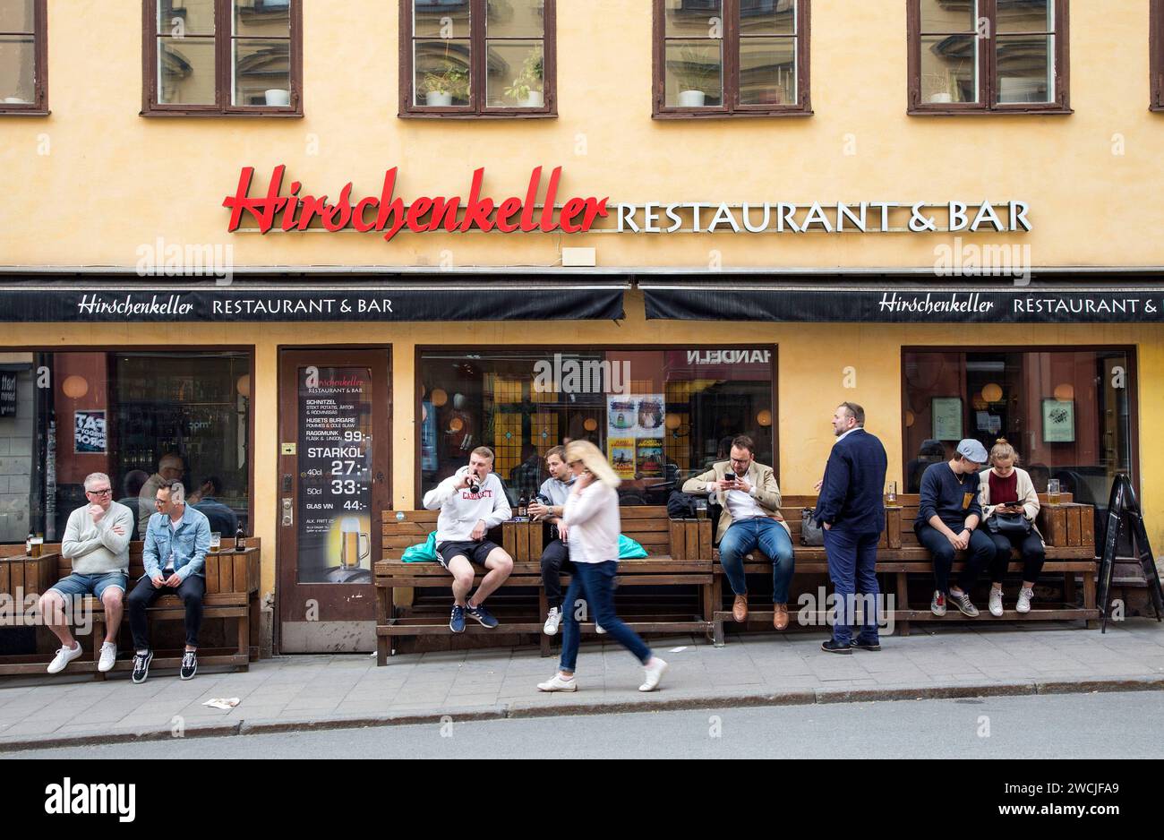 Stockholm - Södermalm (Hirstchenkeller Restaurant) Stockfoto