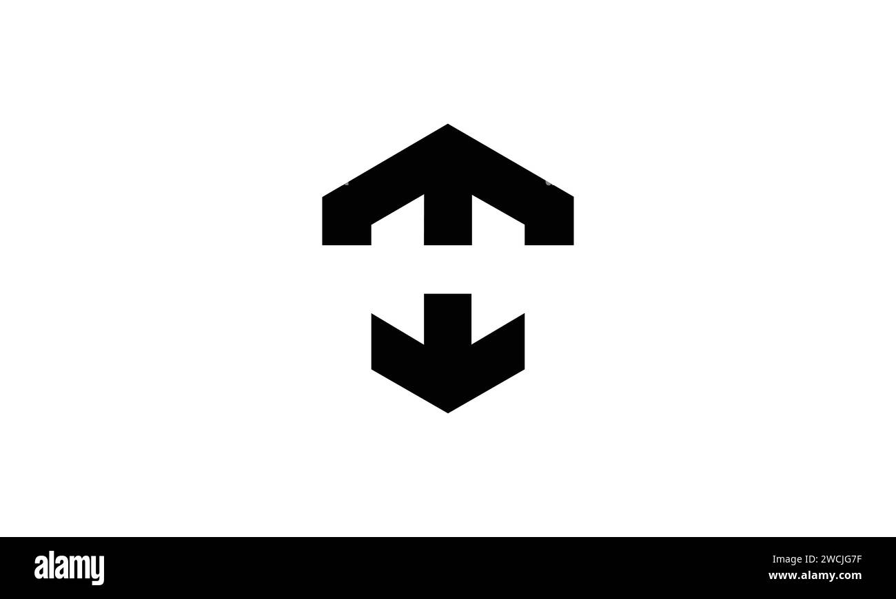 Buchstabenbuchstaben Initialen Monogramm-Logo TH, HT, T und H Stock Vektor