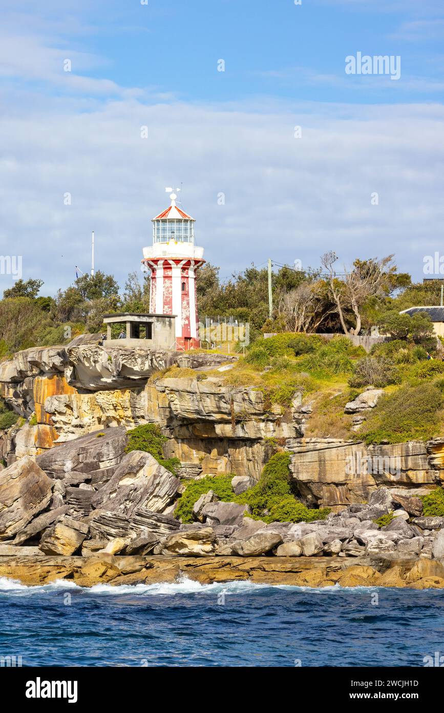 Hornsby Lighthouse am South Head, Blick vom Fairfax Walk am North Head, Manly, Sydney, NSW. Stockfoto