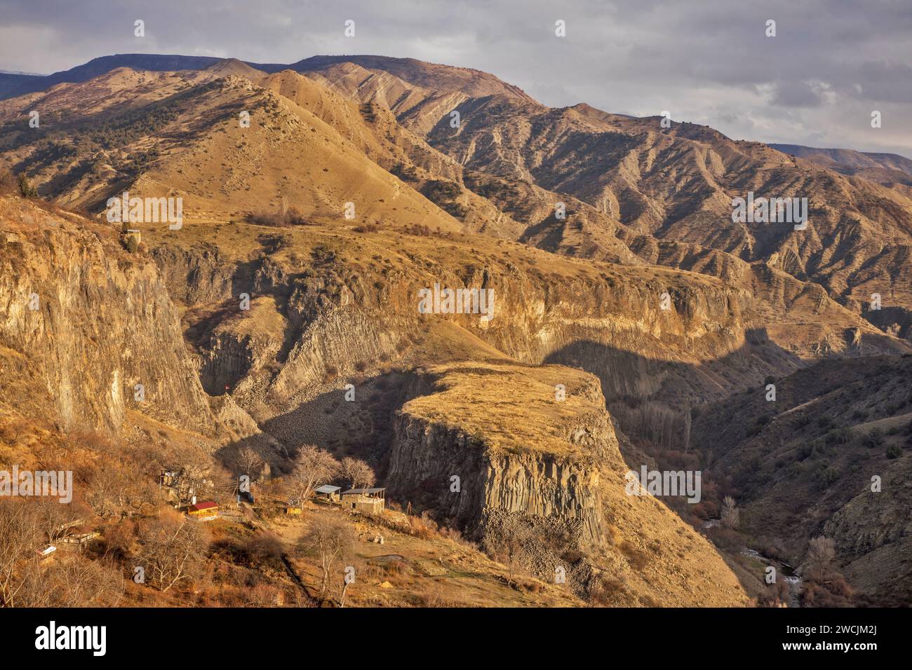 Landschaft in der Nähe des Dorfes Garni. Armenien Stockfoto