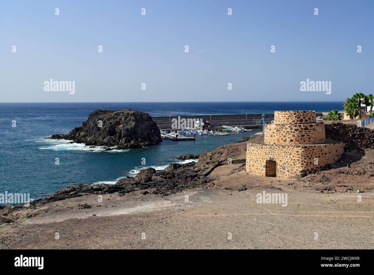 Hornos De Cal, El Cotillo, Fuerteventura, Kanarische Inseln, Spanien. Stockfoto