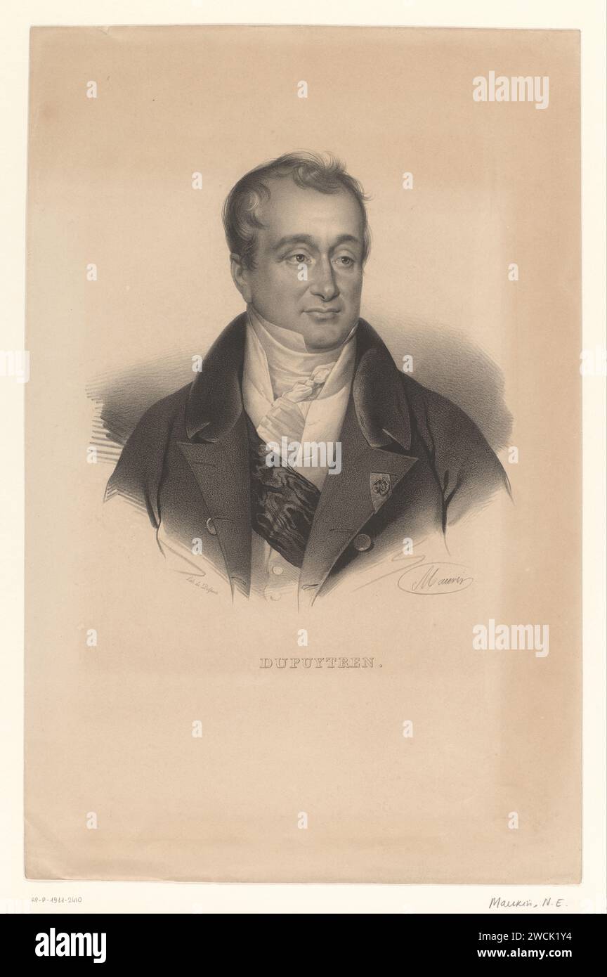 Portret van Arts Guillaume Dupuytren, Nicolas Maurin, 1825 - 1842 Druck Paris Papier historische Personen Stockfoto