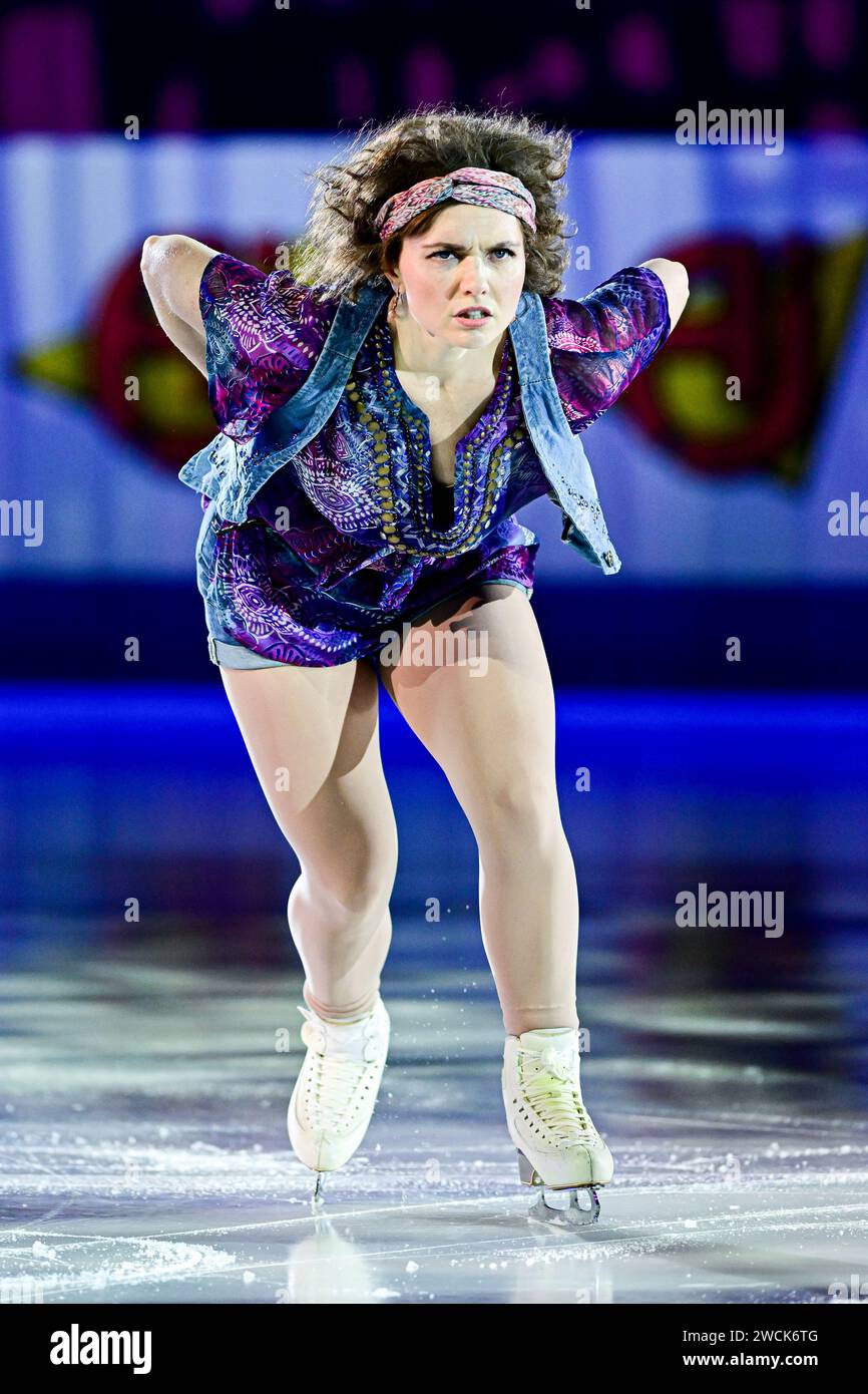 Josefin TALJEGARD (SWE), während der Ausstellungsgala bei der ISU Eiskunstlauf-Europameisterschaft 2024, in der Algiris Arena, am 14. Januar 2024 in Kaunas, Litauen. Quelle: Raniero Corbelletti/AFLO/Alamy Live News Stockfoto