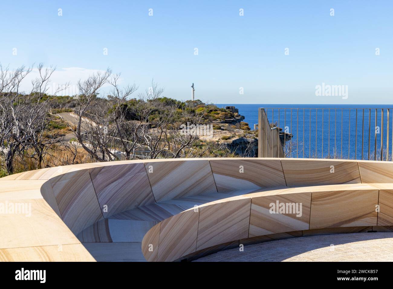 Neu eröffnet im Jahr 2023. Fairfax Walk and Lookouts in North Head, Manly, Sydney, NSW. Stockfoto