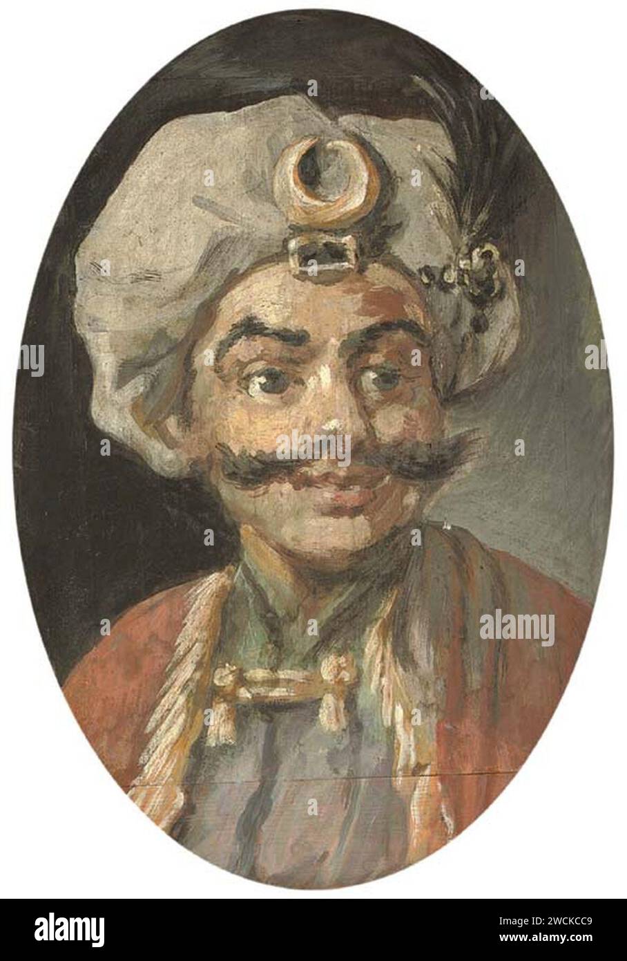 Der Kopf eines Türken, Mr. Henry Mossop im Gewand von Bajazet aus Nicholas Roses Stück Tamerlane Stockfoto