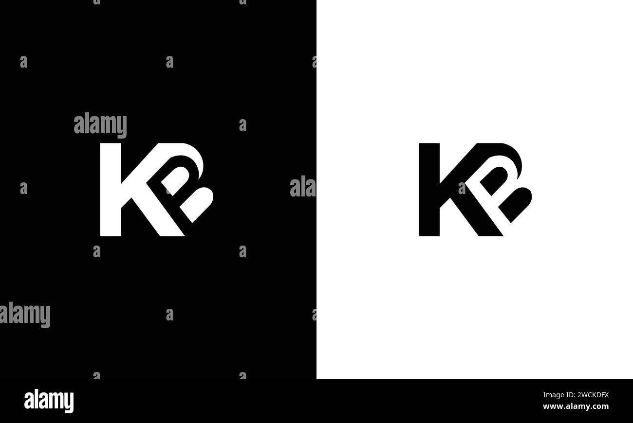 Kreatives abstraktes kb-Logo mit Buchstaben Stock Vektor