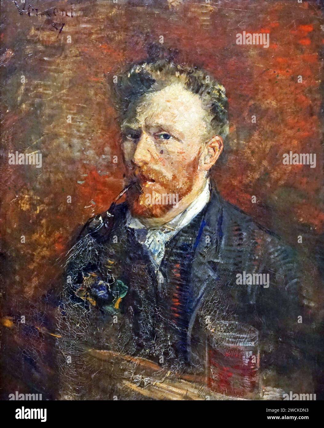 Selbstporträt (1887) von Vincent van Gogh (1853-1890) Stockfoto