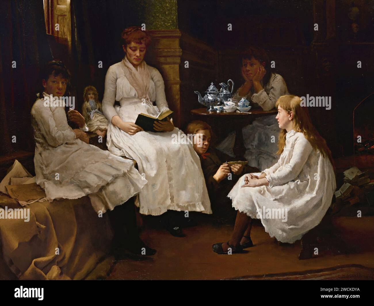Eine Wintergeschichte von Sprites und Goblins (1886) von Dennis Miller Bunker. Stockfoto