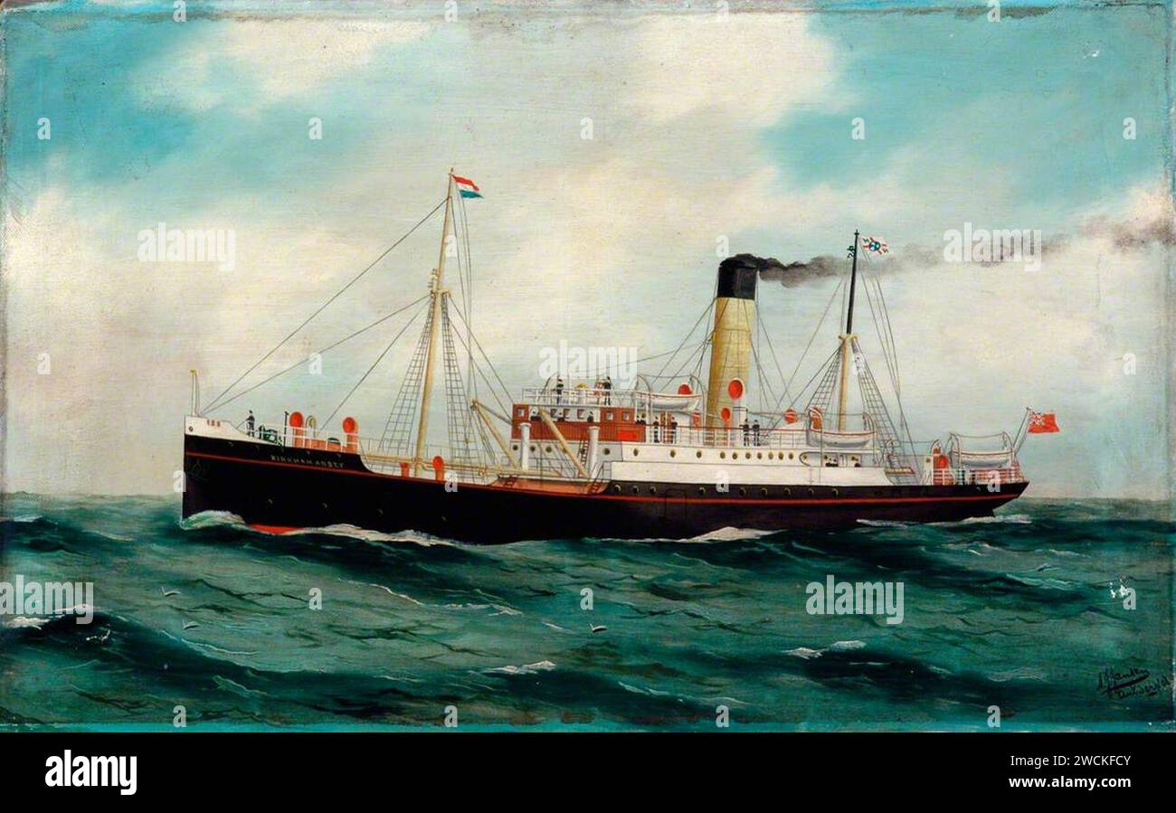 A. J. Jansen - SS 'Kirkham Abbey' NY NRM 1979 7965-001. Stockfoto