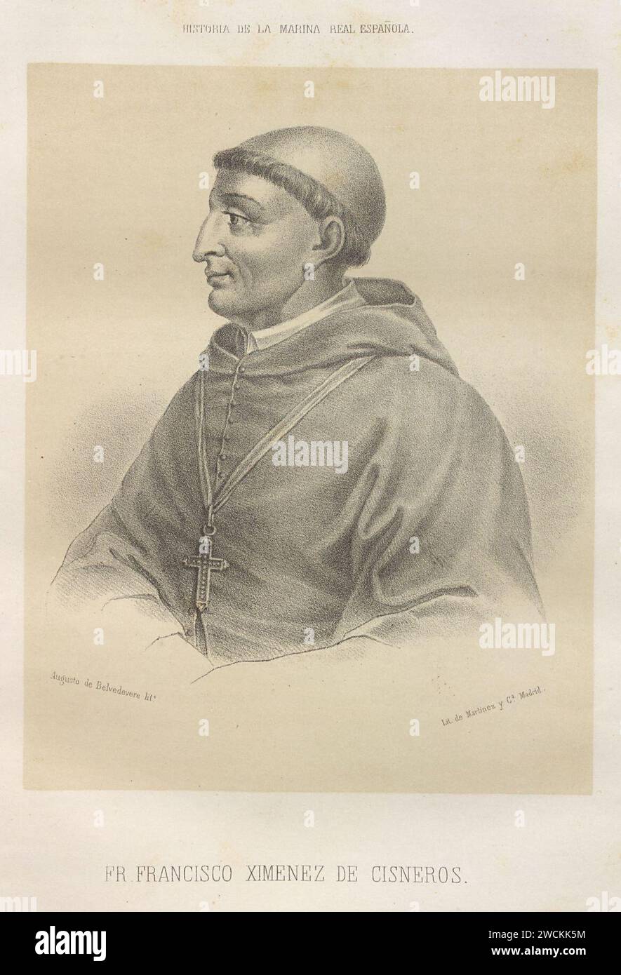 A055a160 0076 - Francisco Jiménez de Cisneros. Stockfoto