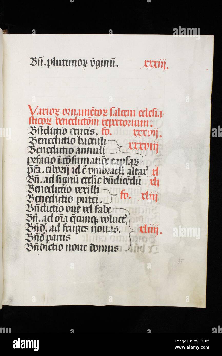 Aarau, Aargauer Kantonsbibliothek, MsMurF 3, f. 95r – Pontificale Murense. Stockfoto